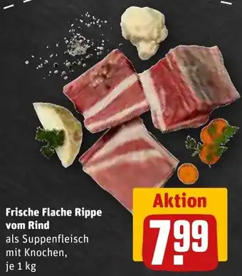 REWE Frische Flache Rippe vom Rind 1 kg Angebot