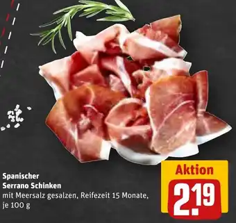 REWE Spanischer Serrano Schinken 100 g Angebot