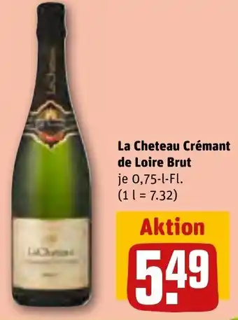 REWE La Cheteau Crémant de Loire Brut 0,75-l-Fl. Angebot