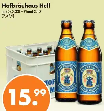 Trink und Spare Hofbräuhaus Hell 20x0,33 L Angebot