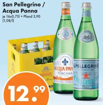 Trink und Spare San Pellegrino / Acqua Panna 16x0,75 L Angebot