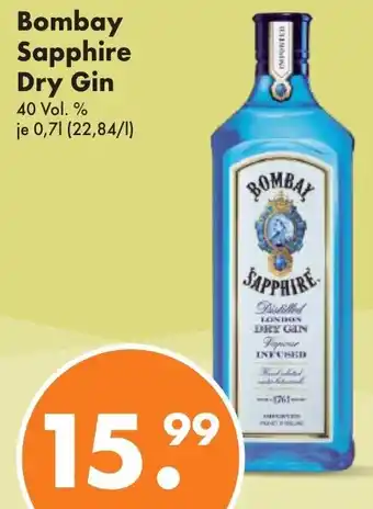 Trink und Spare Bombay Sapphire Dry Gin 0,7 L Angebot