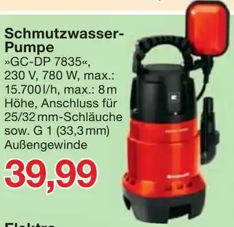 Jawoll Einhell Schmutzwasserpumpe GC-DP 7835 Angebot