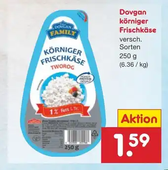 Netto Marken-Discount Dovgan körniger Frischkäse 250 g Angebot