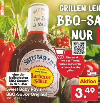 Netto Marken-Discount Sweet Baby Ray's BBQ-Sauce Original 510 g Angebot