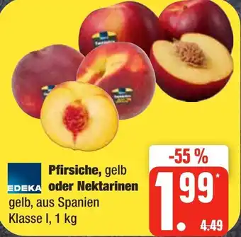 Edeka Frischemarkt Pfirsiche, gelb EDEKA oder Nektarinen 1 kg Angebot