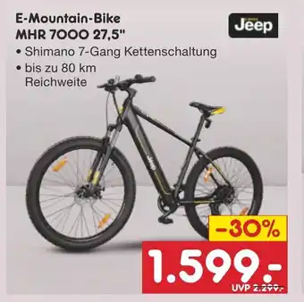 Netto Marken-Discount Jeep E-Mountain-Bike MHR 7000 27,5" Angebot