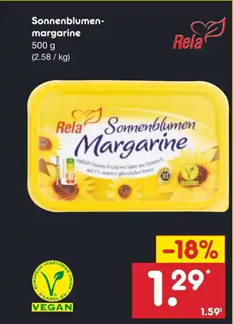 Netto Marken-Discount Rela Sonnenblumen Margarine 500 g Angebot