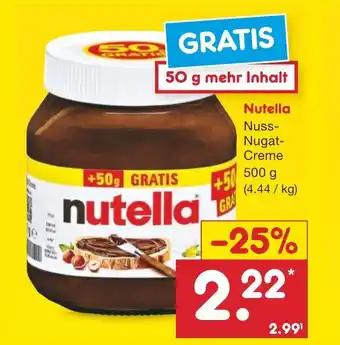 Netto Marken-Discount Nutella 500 g Angebot