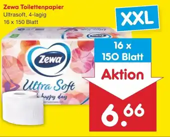 Netto Marken-Discount Zewa Toilettenpapier 16 x 150 Blatt Angebot