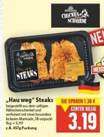 E-Center Hau weg Steaks 457g Angebot