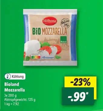 Lidl Bioland Mozzarella 200 g Angebot