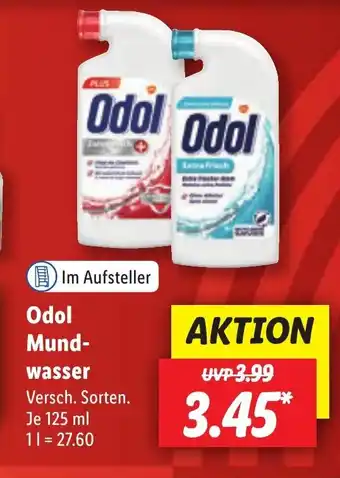 Lidl Odol Mund- wasser 125 ml 1 l Angebot