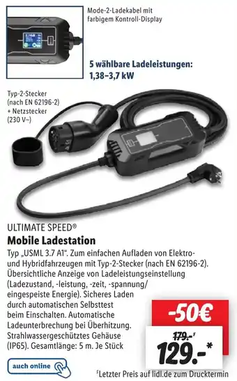 Lidl ULTIMATE SPEEDⓇ Mobile Ladestation Angebot