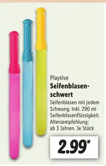 Lidl Playtive Seifenblasen- schwert 290 ml Angebot