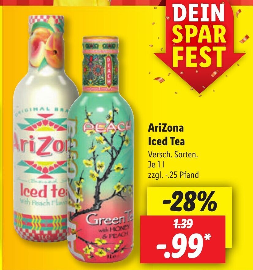 AriZo Iced Tea 1 l Angebot bei Lidl