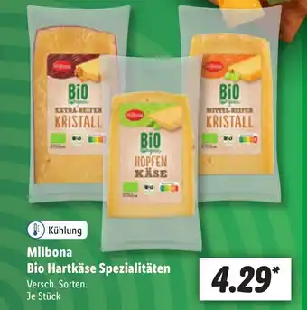 Lidl Milbona Bio Hartkäse Spezialitäten Angebot