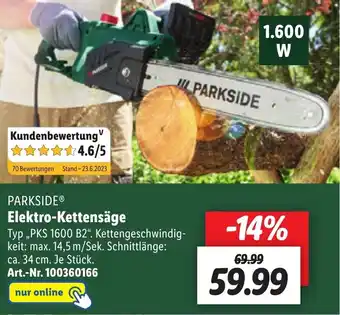 Lidl PARKSIDEⓇ Elektro-Kettensäge Angebot