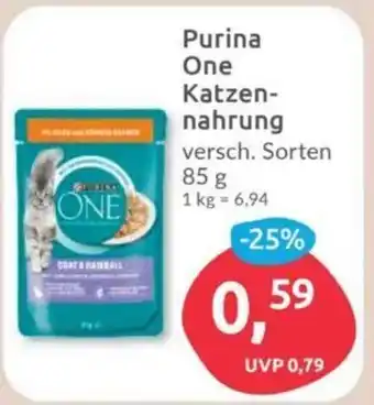 Budni Purina One Katzennahrung versch. Sorten 85 g Angebot