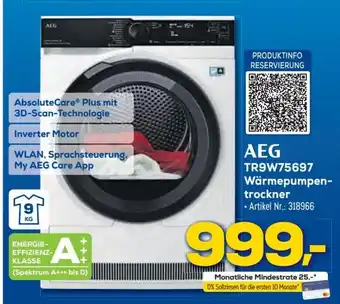 Euronics AEG TR9W75697 Wärmepumpen-trockner Angebot