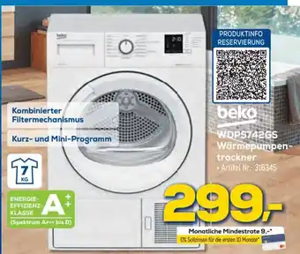 Euronics beko WDPS742GS Wärmepumpen-trockner Angebot