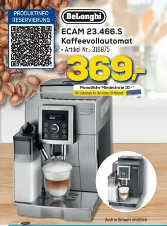 Euronics DeLonghi Kaffeevollautomat ECAM 23.466.S Angebot