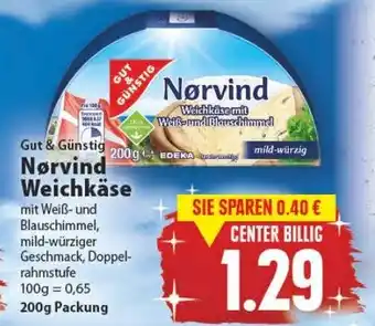 E-Center Gut & Günstig Norvind Weichkäse 200g Angebot