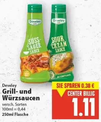 E-Center Develey Grill und Würzsaucen 250ml Angebot