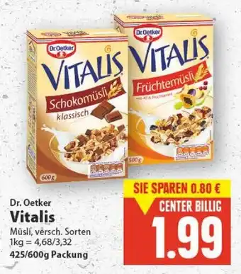 E-Center Dr. Oetker Vitalis 425/600g Angebot