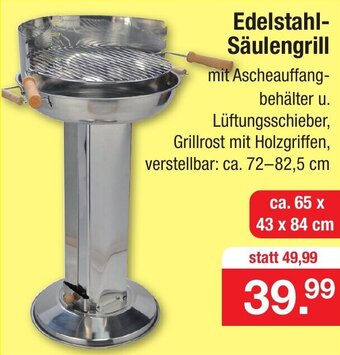 Zimmermann Edelstahl-Säulengrill Angebot