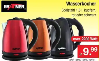 Zimmermann GRAFNER Wasserkocher max. 2200 Watt Angebot