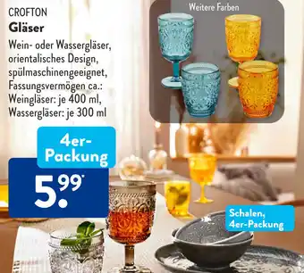 Aldi Süd CROFTON Gläser 4er-Packung Angebot