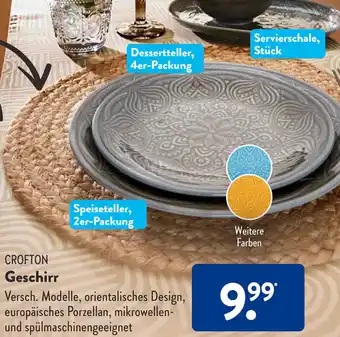 Aldi Süd CROFTON Geschirr Angebot