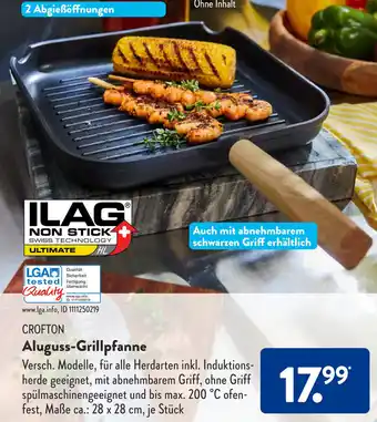 Aldi Süd CROFTON Aluguss-Grillpfanne Angebot