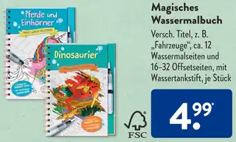 Aldi Süd Magisches Wassermalbuch Angebot