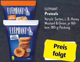 Aldi Süd ELEPHANT Pretzels 160-180 g Packung Angebot