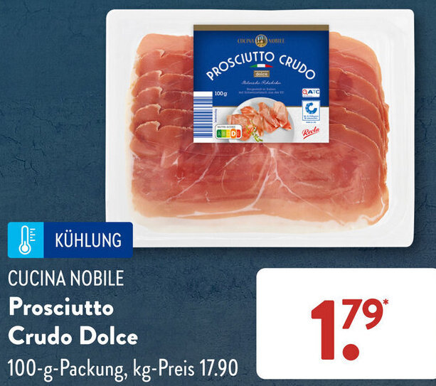 CUCINA NOBILE Prosciutto Crudo Dolce 100gPackung Angebot bei Aldi Süd