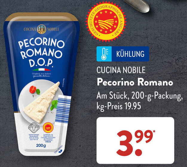 CUCINA NOBILE Pecorino Romano 200gPackung Angebot bei Aldi Süd