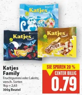 E-Center Katjes Family Fruchtgummi oder Lakritz  300g Beutel Angebot