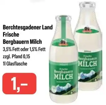 Feneberg Berchtesgadener Land Frische Bergbauern Milch 1L Glasflasche Angebot