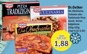 Aktiv Irma Dr.Oetker Die Ofenfrische, Culinaria oder Tradizionale Pizza 355 g-435 g Angebot