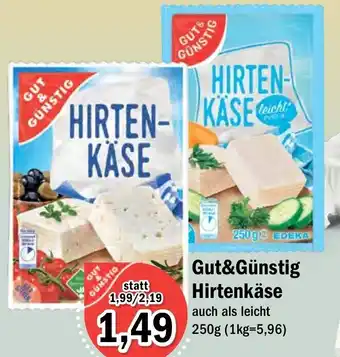 Aktiv Irma Gut&Günstig Hirtenkäse 250 g Angebot