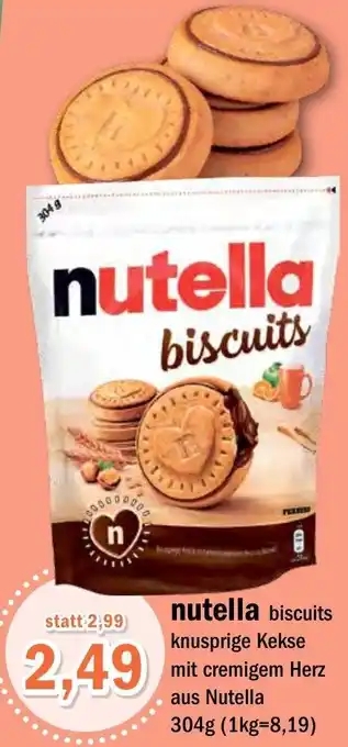 Aktiv Irma nutella biscuits 304 g Angebot