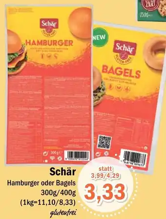 Aktiv Irma Schär Hamburger oder Bagels 300 g/400 g Angebot