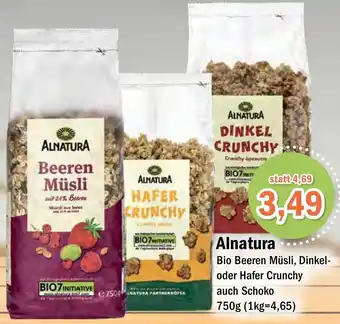 Aktiv Irma Alnatura Bio Beeren Müsli, Dinkel-oder Hafer Crunchy 750 g Angebot