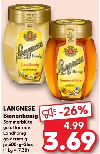 Kaufland LANGNESE Bienenhonig 500 g Glas Angebot