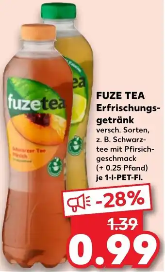 Kaufland FUZE TEA Erfrischungsgetränk 1 L-PET-Fl. Angebot