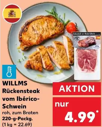 Kaufland WILLMS Rückensteak vom Ibérico-Schwein 220 g Packg. Angebot