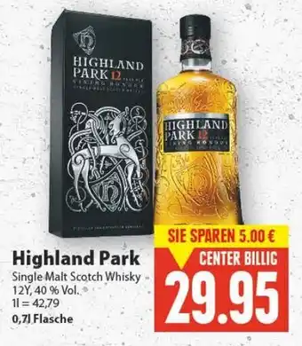 E-Center Highland Park Single Malt Scotch Whisky 0,7L Angebot