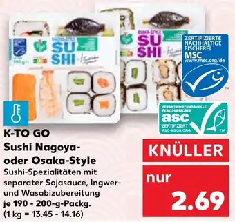 Kaufland K-TO GO Sushi Nagoya-oder Osaka-Style 190-200-g-Packg. Angebot